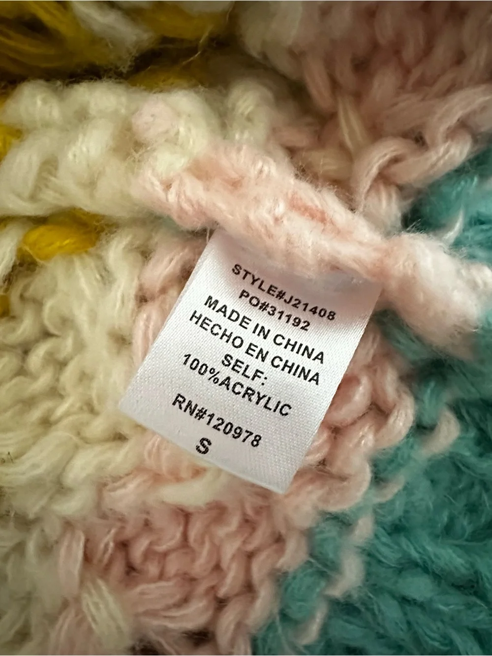 Chunky knit colorful sweater - Picture 4 of 16